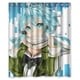 thumbnail image 1 of Cortina de ducha de anime japonés Sword Art Online Girl Shino, juego de cortina de baño con ganchos, tamaño 60 x 72 pulgadas, 1 of 3