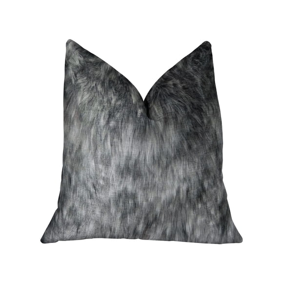 Almohada Plutus Brands Plutus Wild Grey Wolf hecha a mano de lujo