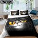thumbnail image 1 of Cartoon Funny Cute Cat Duvet Cover Set Polyester Pillowcases Quilt Cover Home Decor Gift Bedding Set, 1 of 5