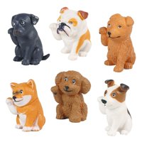 Magideal - Modelo Miniatura Adornos Juguetes Coleccionables Figuras De Escultura Duraderas Para La Escena De La Mesa De Arena Proyectos De , Cachorro E-6 Piezas