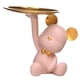 thumbnail image 1 of Figura de oso de resina, estatua de animales, bandeja para servir, decoración moderna para el hogar, organizador de objetos diversos , Rosado, 1 of 5
