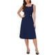 thumbnail image 1 of INSPIRE CHIC Vestido Vintage de Trabajo para Mujeres Línea A Cuello Cuadrado Sin Mangas Oficina Formal Vestidos de Noche Midi XL Azul Oscuro, 1 of 6