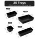 thumbnail image 2 of Set organizador de cajones de plástico Caddy BiuLeon 25 piezas negro, 2 of 7