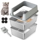 thumbnail image 1 of Caja De Arena Con Tamiz De Acero Inoxidable Para Gatos Pequeños, 1 of 7
