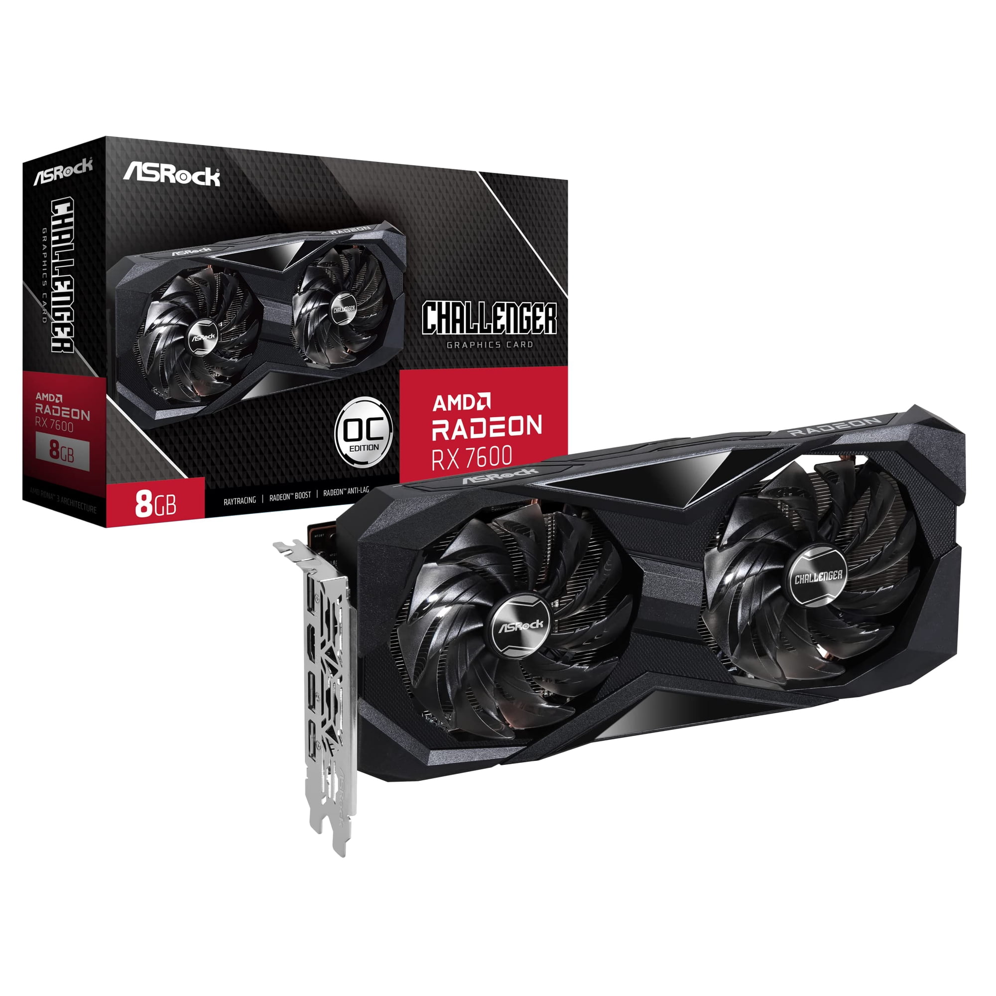 Tarjeta Gráfica Asrock Amd Radeon Rx 7600 Challenger 8gb Gddr6