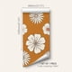 thumbnail image 3 of 1 Roll, Orange Big Flower Print Thick Moisture-proof Wall Sticker, Waterproof Self-adhesive Home Decoration Wallpaper, Creative Floral Pattern Wall Adhesive Roll For Home Decor, Room Decor, 3 of 4