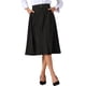 thumbnail image 1 of Faldas Midi para Mujer Línea A Fluidas de Cintura Alta Falda Larga Casual con Bolsillos 2025 M Negro, 1 of 6
