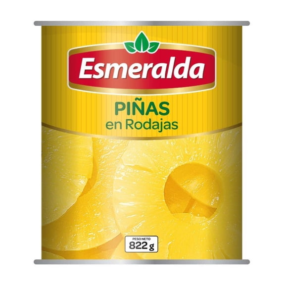 Piñas en Rodajas Tarro, Drenado 490 g - Neto 822 g