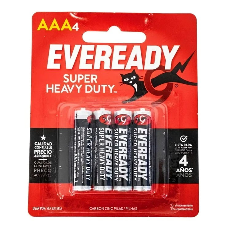 Eveready - Pila De Carbon Aaa X 4