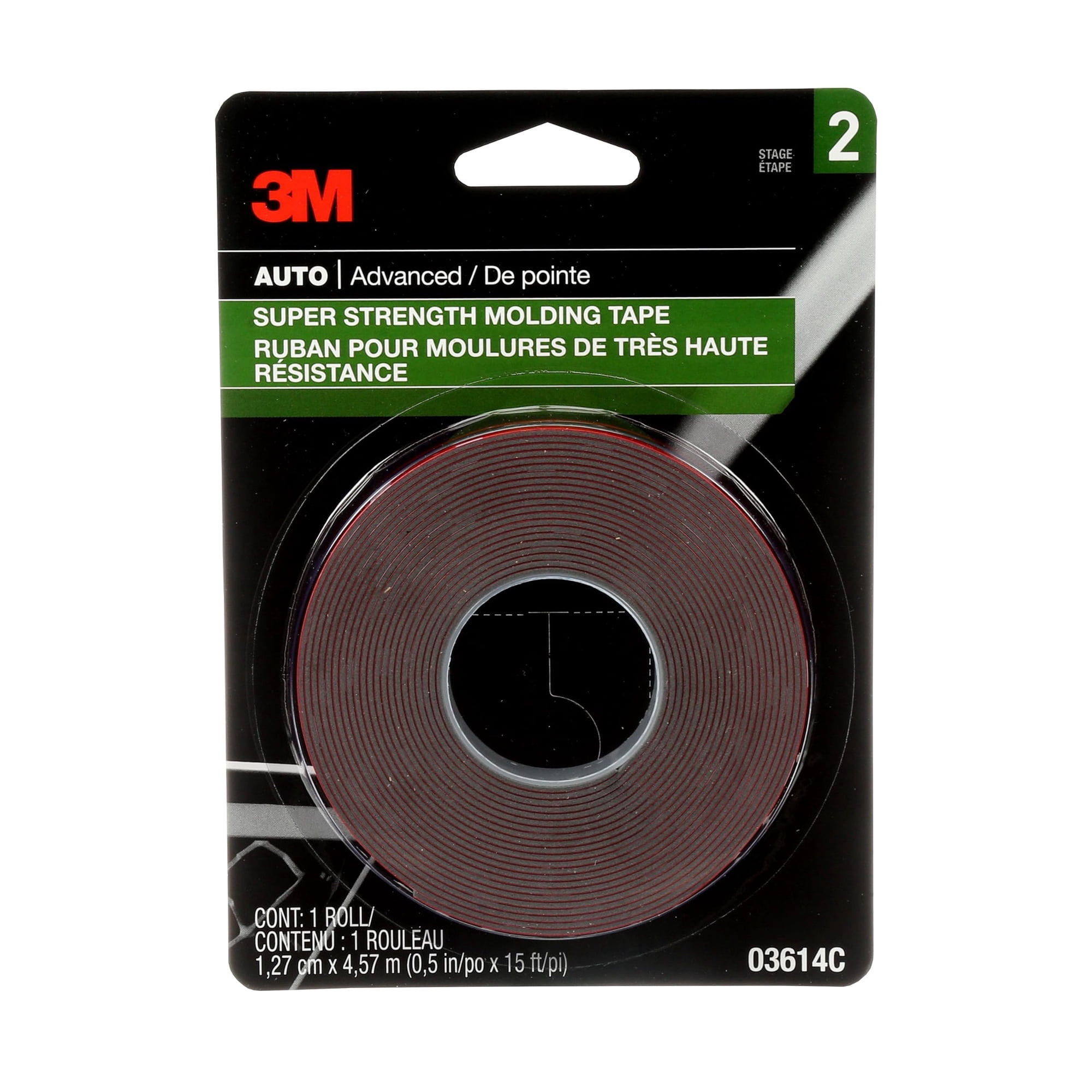 Cinta De Moldeo 3m Superresistente, 1,27 Cm X 4,57 M, Doble Cara