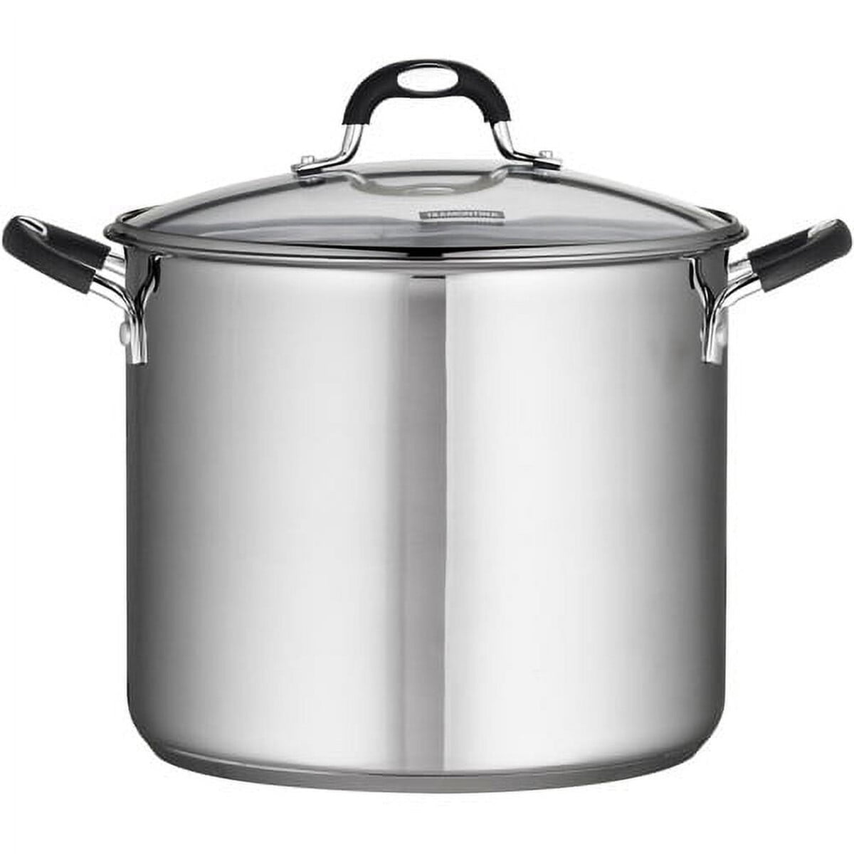 Tramontina - Olla Acero Inoxidable 12qt Tapa Vidrio Triply