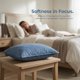 thumbnail image 4 of Protector de Almohada Estilo Sobre REGALWOVEN, 1 Paquete, Protector de Almohada Acolchado Impermeable de Poliéster, Adecuado para Uso en Casa y Hotel Azul Queen, 4 of 5