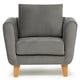 thumbnail image 1 of Sillón Thomas Felpa Gris, 1 of 2