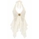 thumbnail image 2 of Blusa Top Mujer Transparente Asimétrico Con Aplique Verano blanco Talla Única, 2 of 3
