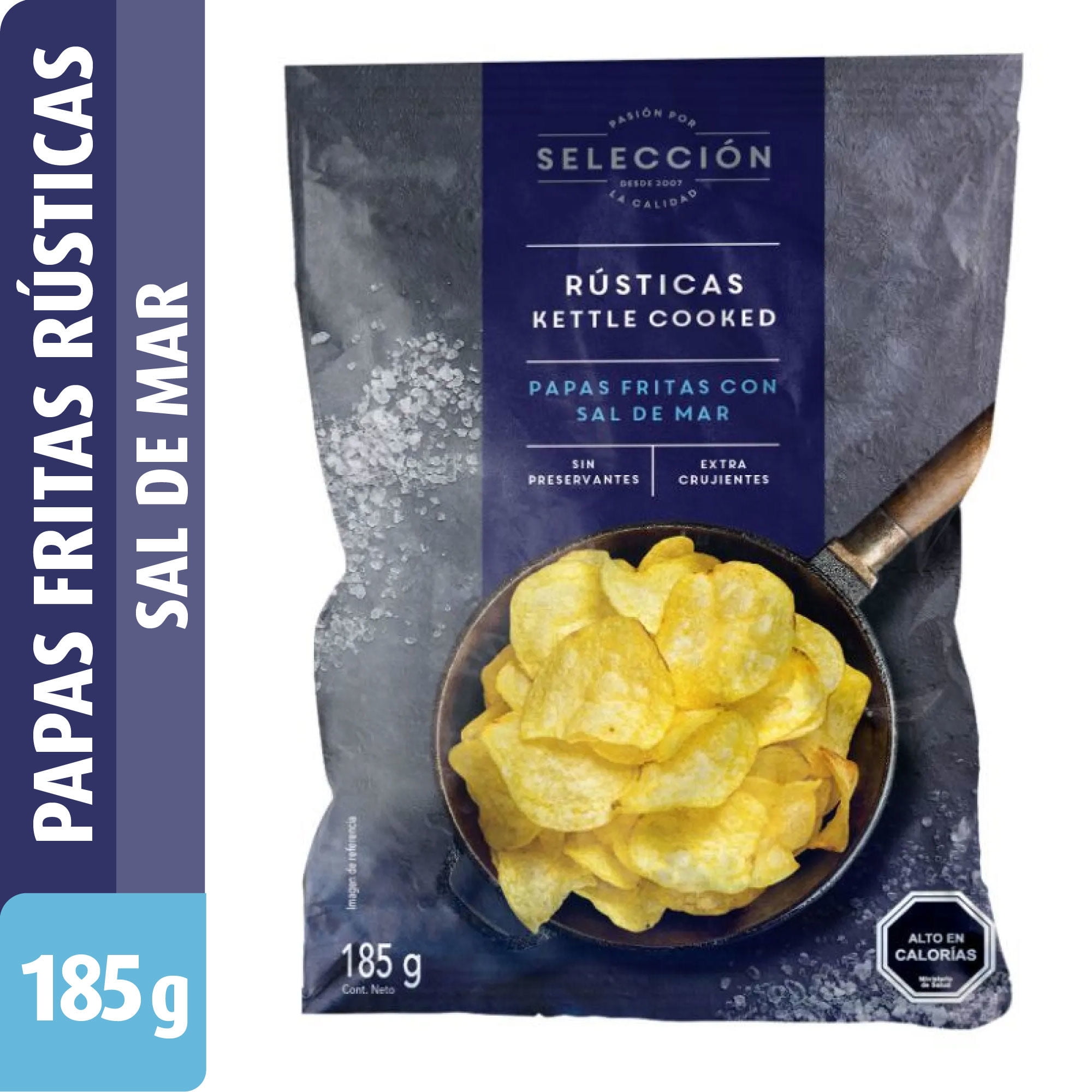 Papas Fritas Rústicas Sal De Mar 185 g Selección