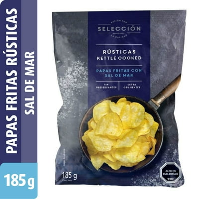 Papas Fritas Rústicas Sal De Mar 185 G Selección