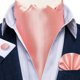 thumbnail image 4 of Corbata Gruesa Ascot, Anillo Dorado, Paño Y Colleras Hombres rosa Talla Única, 4 of 6
