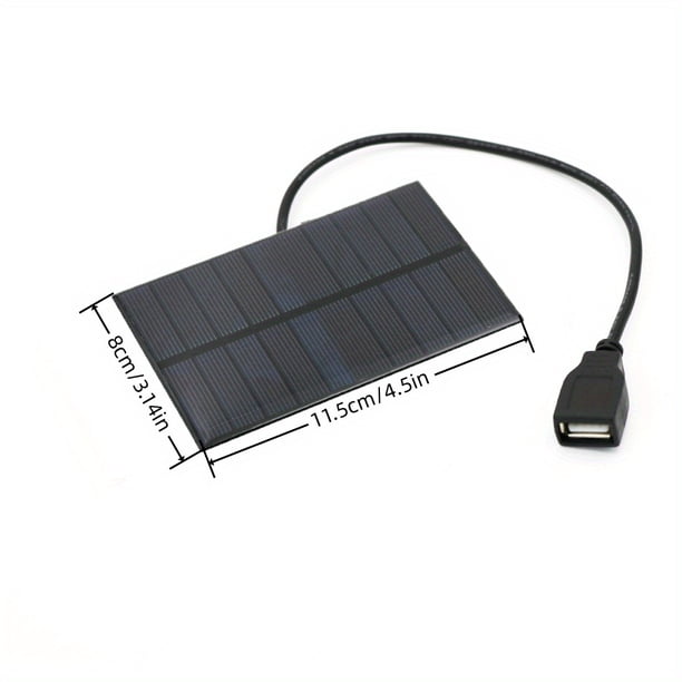 1 Set, 5.5V 300mA 2.2W Solar Battery USB Port Charging Solar Panel Outdoor Portable Outdoor Charging Source
