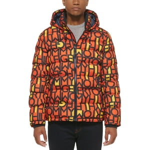 Chaqueta Acolchada Tommy Hilfiger Para Hombre, Naranja, Xxl, Nailon