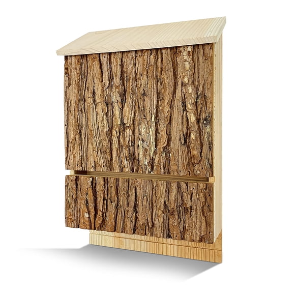 Casa para murciélagos Outer Trails 38 cm, 2 cámaras, corteza natural
