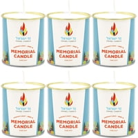 Vela Conmemorativa Yahrzeit The Dreidel Company En Lata (Paquete De 6)