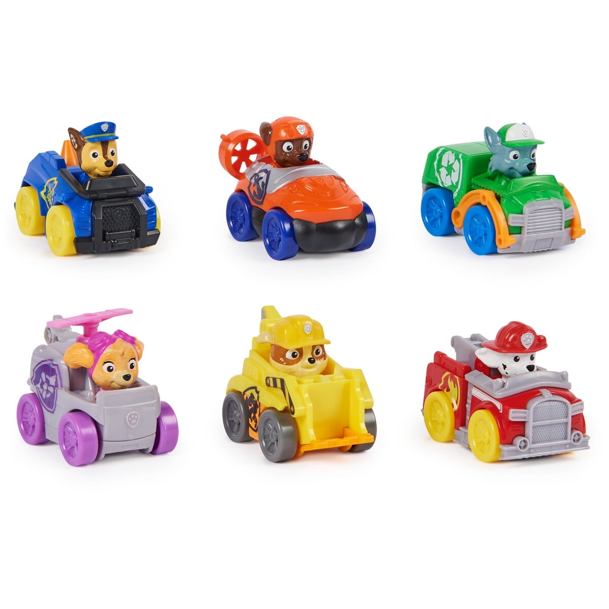 Set 6 Vehaculos Mini Paw Patrol Pup Squad Racers