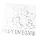 thumbnail image 3 of BEBé A BORDO Y Oso De Peluche Calcomanía De Vinilo Reflectante Para Ventana De Coche, Blanco, 3 of 5