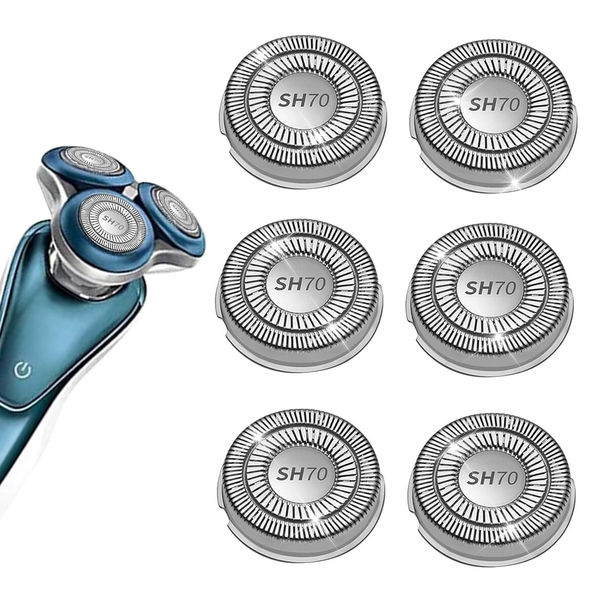 Cabezales Repuesto Sh70 Philips Norelco Serie 7000 6 Unid
