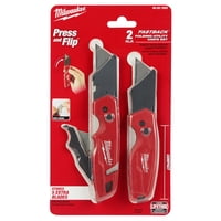 Milwaukee - Cuchillo Cartonero Plegable C/Almacenamiento De Hojas + Cuchillo Plegable Compacto(Set)