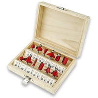 Genérico - Set 12 Fresas 6.35Mm Para Fresadora Tupi