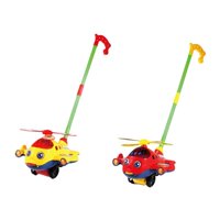 Magideal - 2X Juguete De Empuje Juguete De Empuje Para Caminar Habilidades Motoras Educativas Juguete De Empujar Y Tirar Aprendizaje Preescolar Para Niños Pequeñ