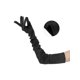 thumbnail image 3 of INSPIRE CHIC Guantes de satén extra largos para mujer, longitud del brazo, dedos completos, guantes de noche de los años 1920 para fiesta de baile, negro, talla única, 3 of 6