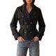 thumbnail image 2 of INSPIRE CHIC Abrigo de Mujer de Largo Medio con Doble Botonadura Clásica, Solapa con Muesca, Cinturón, Puño Ajustable, Chaqueta a Prueba de Viento, Abrigo Pequeño Negro, 2 of 6