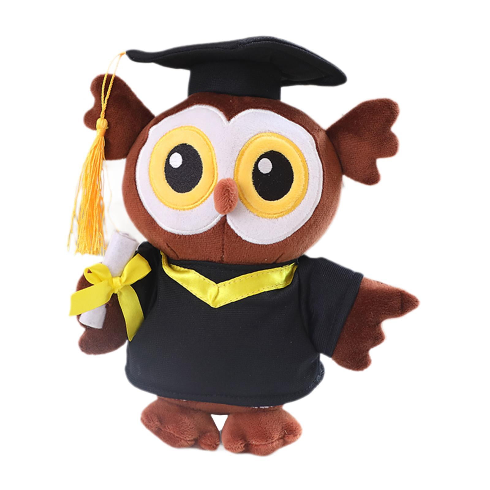 Magideal - Juguete De Peluche De Oso De Búho De Graduación, Animales De Peluche De Búho, Peluche Con Mini Gorro De Vestido, Juguete De Peluche Para La Escuela De