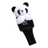 Magideal - Soft Lujoso Panda De Golf De Golf De Madera De Madera Con Protección De Eje De Golf De Golf Lindo Tapa De Cabeza De Golf De Cuello Largo Para Deportes