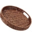 thumbnail image 2 of Bandeja Redonda de Rattan Tejida a Mano – Color Marrón (25 x 25 x 5 cm), 2 of 3