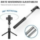 thumbnail image 5 of 3 En 1 Palo Selfie Trípode, 70cm Selfie Stick Bluetooth Con Control Remoto, 360°rotación Extensible Y Portátil, Para Celulares Para La Mayoría De Los De, Selfie Foto Y Video, 5 of 5