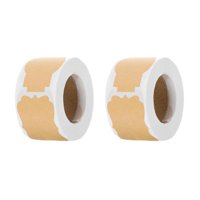 Bothyi - 2 Rollos De 500 Etiquetas Adhesivas Kraft Marrones Para Hacer Tarjetas, Autoadhesivas E Imprimibles