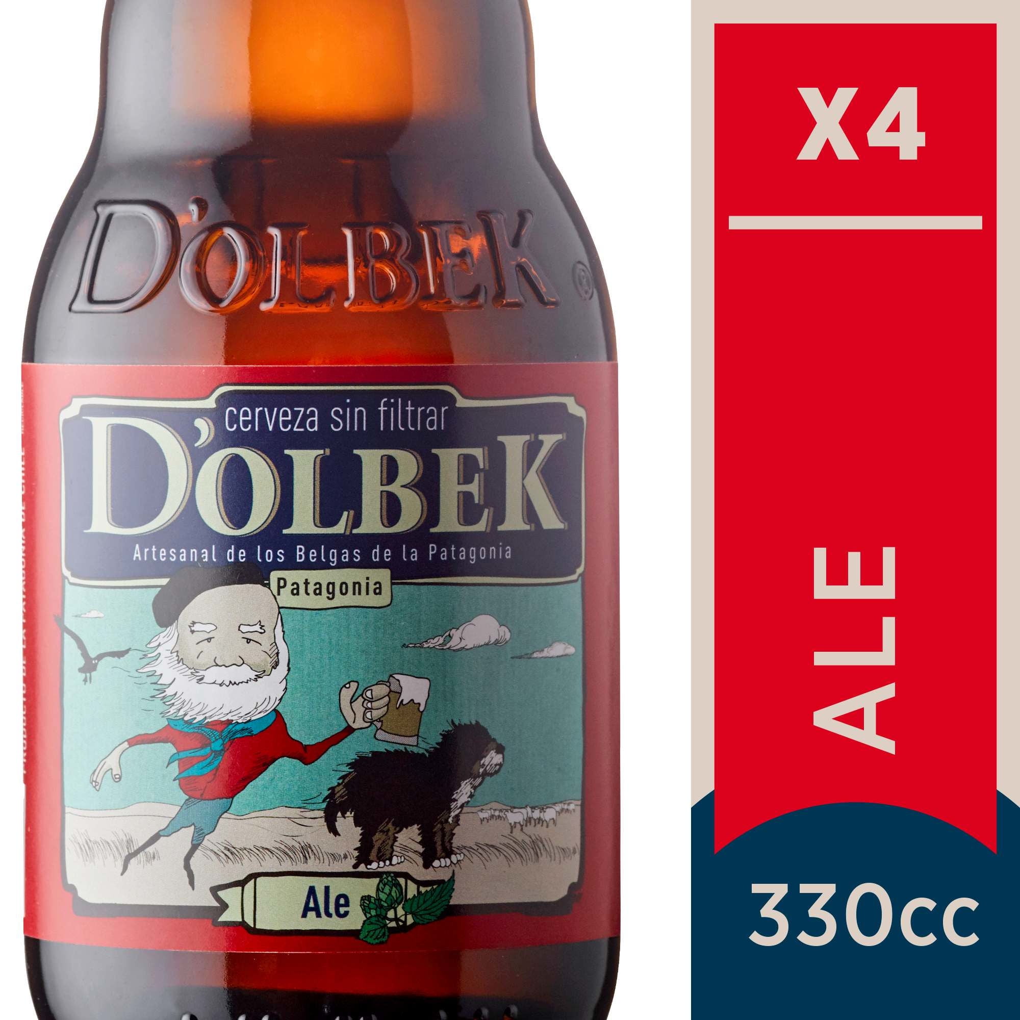 Cerveza Artesanal Ale Sin Filtrar 5.5° Pack Botella 4 Un Dolbek