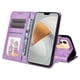 thumbnail image 3 of Funda tipo cartera FOXDOCK para Vivo V23 5G , diseño girasol en relieve, cuero PU, cierre magnético, soporte y tarjetero, 3 of 5