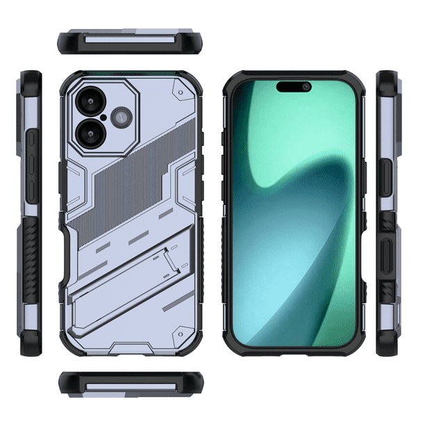 Funda GANGXUN Antigolpes para iPhone 17 con Soporte Invisible, Antihuellas y Protección Completa
