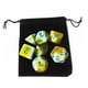 thumbnail image 4 of Paquete De 7 Dados Poliédricos Con Juguetes De Barra De Bolsa Para Ense?anza De Matemáticas Amarillo, 4 of 5