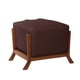 thumbnail image 1 of Pouf Marsella Pu Chocolate, 1 of 3
