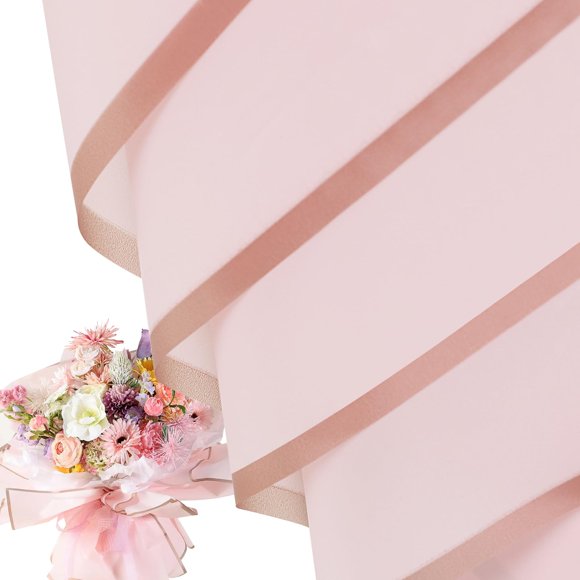Papel de Envoltura para Flores NESCCI 20 Hojas Impermeable Rosa