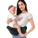 thumbnail image 1 of Portabebés con asiento para cadera HKAI, cinturón ajustable, negro, 1 of 8
