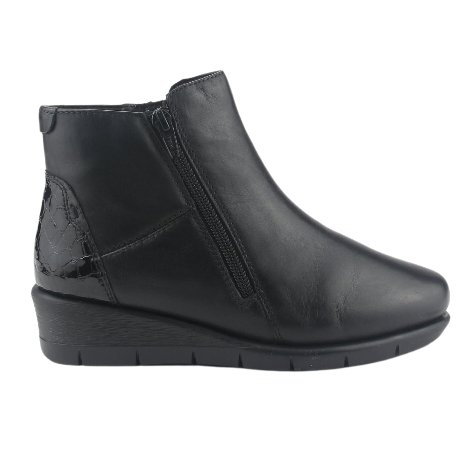 Botin De Cuero Chalada Mujer Calafate-2 Negro Casual