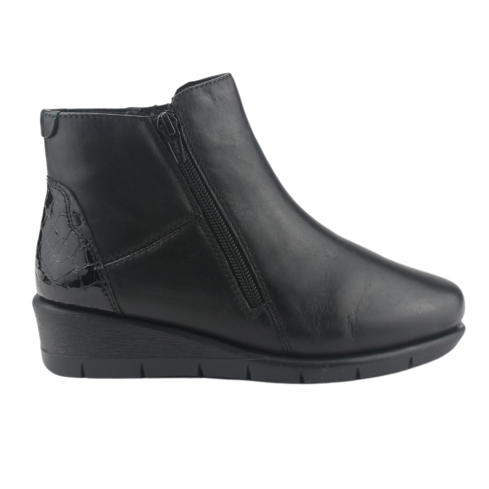 Botin De Cuero Chalada Mujer Calafate-2 Negro Casual