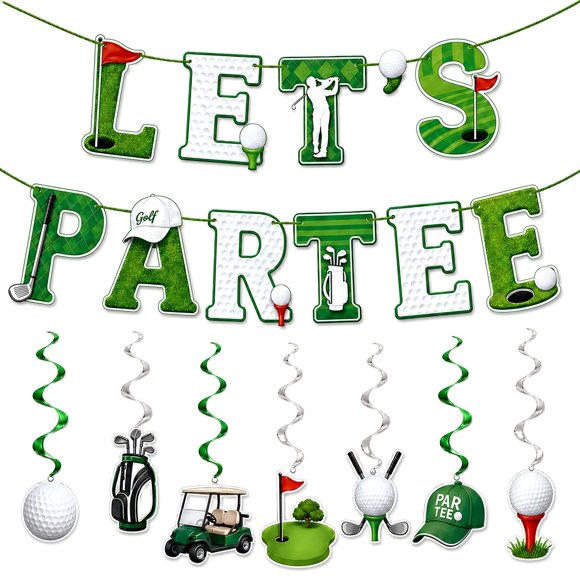 Paquete de Decoración para Fiesta de Golf "Let's Par-Tee" de rujor