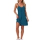 thumbnail image 1 of INSPIRE CHIC Camisón sin mangas de modal suave para mujer con escote en V y tirantes ajustables XS Azul pavo real, 1 of 6