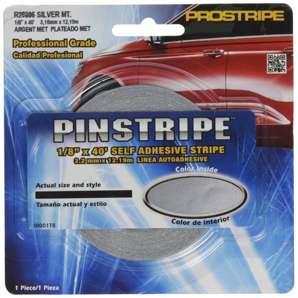 Cinta de rayas Trimbrite R20806 Prostripe de 3 mm x 12 m, plata metalizada